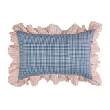 NEW - Cefalù Check Full Ruffle Pillowcase Set