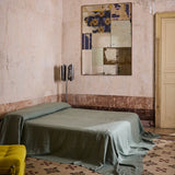 NEW - Fog Heavyweight Linen Bedcover