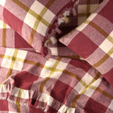 SHIPS SEPTEMBER - Plum Check Fitted Sheet