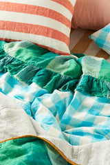 SHIPS MID NOVEMBER - Apple Check/Pinstripe Double Sided Quilt