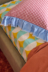 Mulberry Gingham Full Ruffle Pillowcase Set