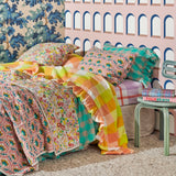 Peach Lemonade Check Pillowcase Sets - Standard