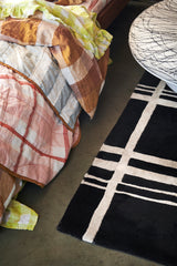 SHIPS APRIL - Floss Check/ Fog Stripe Double Sided Quilt