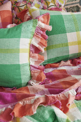SHIPS MID NOVEMBER - Sherbet Check Flat Sheet