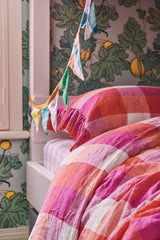 SHIPS MID NOVEMBER - Sherbet Check Duvet