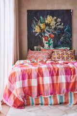 SHIPS MID NOVEMBER - Sherbet Check Duvet