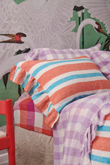 SHIPS MID NOVEMBER - Sherbet Check Fitted Sheet