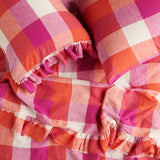 SHIPS MID NOVEMBER - Sherbet Check Fitted Sheet