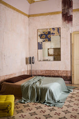 NEW - Fog Heavyweight Linen Bedcover