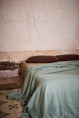 NEW - Fog Heavyweight Linen Bedcover