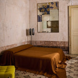 NEW - Terracotta Heavyweight Linen Bedcover