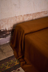 NEW - Terracotta Heavyweight Linen Bedcover