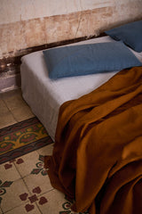 NEW - Terracotta Heavyweight Linen Bedcover