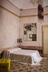 NEW - Ivory Heavyweight Linen Bedcover