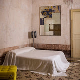 NEW - Ivory Heavyweight Linen Bedcover