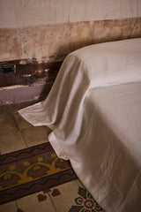 NEW - Ivory Heavyweight Linen Bedcover