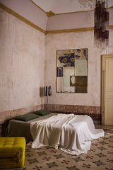 NEW - Ivory Heavyweight Linen Bedcover