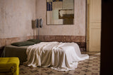 NEW - Ivory Heavyweight Linen Bedcover