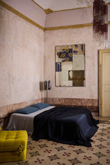 NEW - French Navy Heavyweight Linen Bedcover