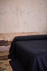 NEW - French Navy Heavyweight Linen Bedcover
