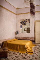 Saffron Heavyweight Linen Bedcover