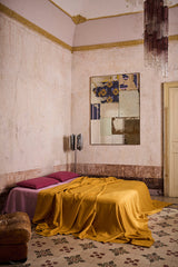 Saffron Heavyweight Linen Bedcover