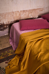 Saffron Heavyweight Linen Bedcover