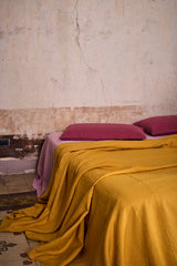 Saffron Heavyweight Linen Bedcover