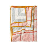 SHIPS APRIL - Floss Check/ Fog Stripe Double Sided Quilt