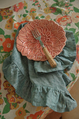 Spruce Napkin with Ruffle