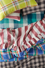 SHIPS APRIL - Sangria Stripe Flat Sheet