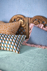NEW - Cefalù Check Full Ruffle Pillowcase Set