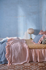 NEW - Cefalù Check Full Ruffle Pillowcase Set
