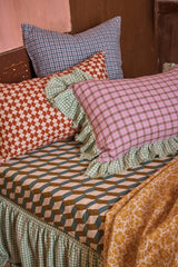 NEW - Marmelatta Check Full Ruffle Pillowcase Set