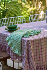 Fresco Gingham Napkin with Ruffle