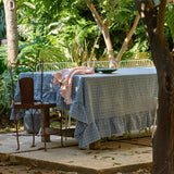 Cefalù Check Tablecloth With Ruffle