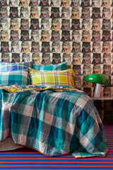 SHIPS APRIL - Peacock Check Pillowcase Sets