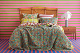 SHIPS APRIL - Sangria Stripe Flat Sheet