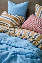 SHIPS MID NOVEMBER - Taupe Stripe Flat Sheet