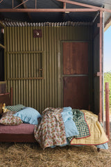 NEW - Banksia Check Full Ruffle Pillowcase Set