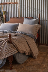 NEW - Pepperberry Check Flat Sheet