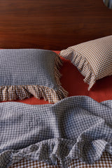 NEW - Pepperberry Check Full Ruffle Pillowcase Set