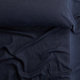 French Navy Heavyweight Linen Bedcover
