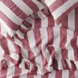 SHIPS APRIL - Sangria Stripe Flat Sheet