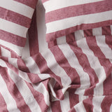 SHIPS APRIL - Sangria Stripe Flat Sheet