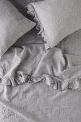 Pinstripe Ruffle Flat Sheet