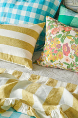 SHIPS JULY - Kelp Stripe Ruffle Flat Sheet