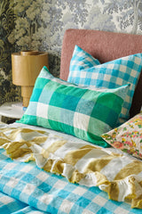 SHIPS JULY - Kelp Stripe Ruffle Flat Sheet