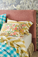 SHIPS JULY - Kelp Stripe Ruffle Flat Sheet
