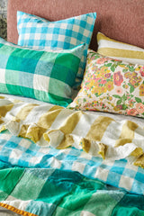 SHIPS JULY - Kelp Stripe Ruffle Flat Sheet